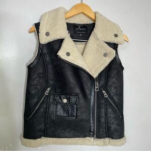 Lucky Brand Black and Cream Vest